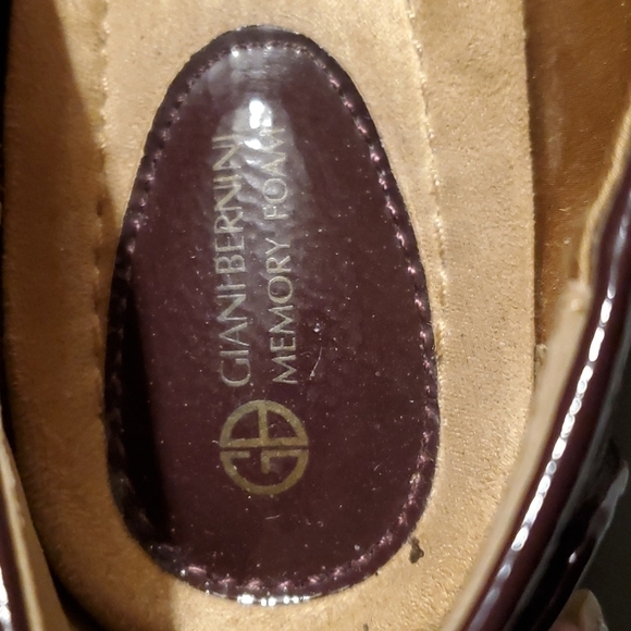 GIANI BERNINI- 💋Burgundy Womens Square toe Flats  Loafers 7 Memory foam - Picture 10 of 12